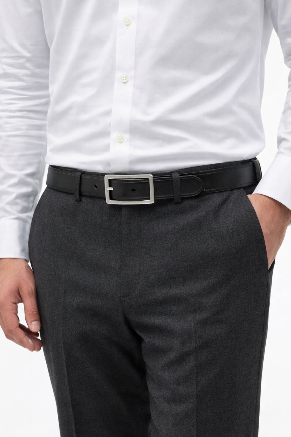 B75650 Men's woven look print belt