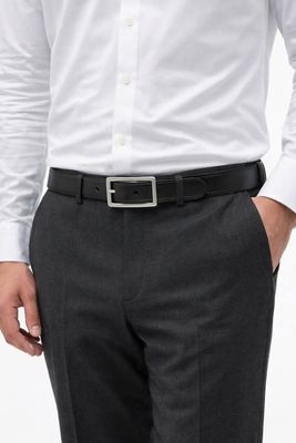 B75650 Men's woven look print belt