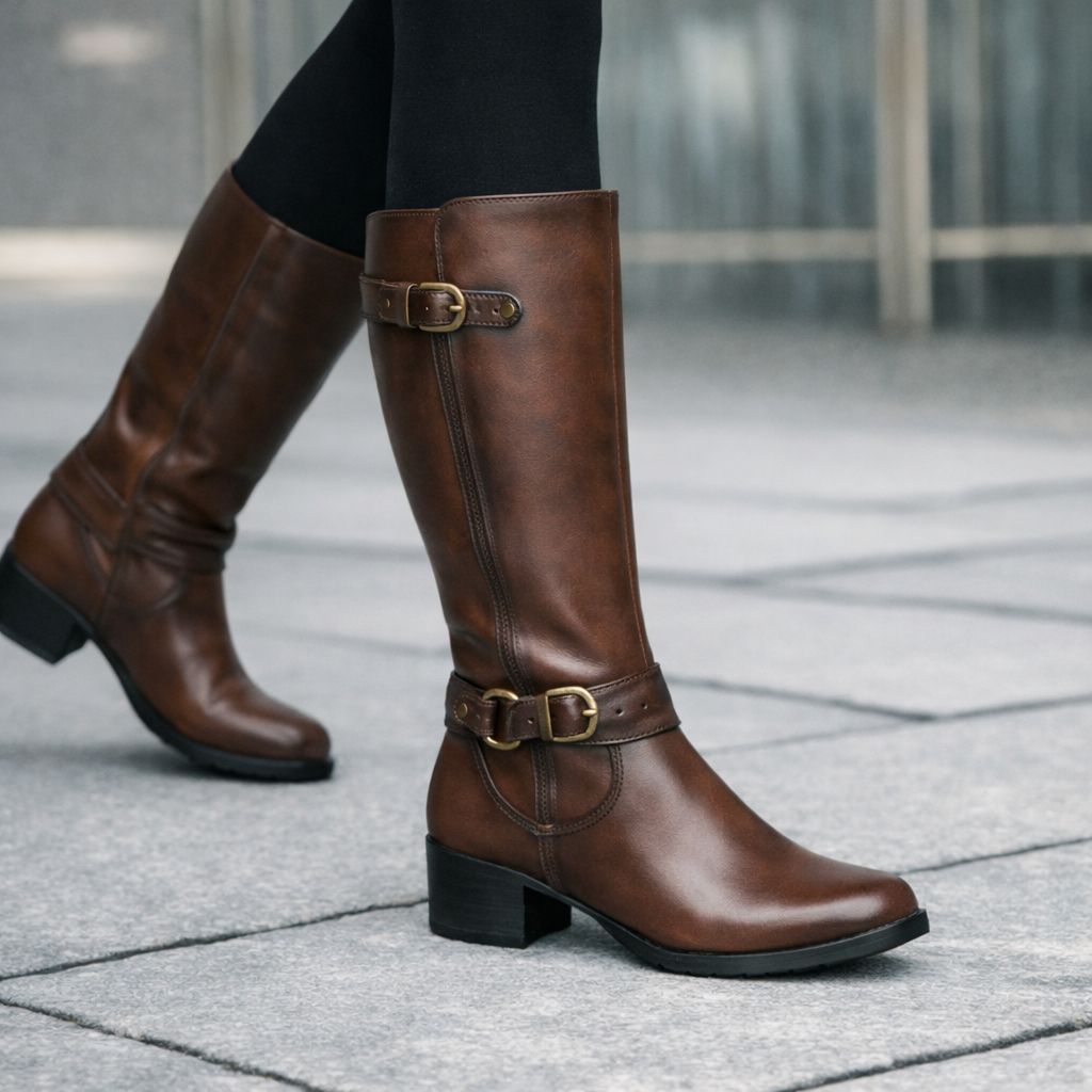 KAYLA-9 Tall boot w/inside zip and 2 inch heel