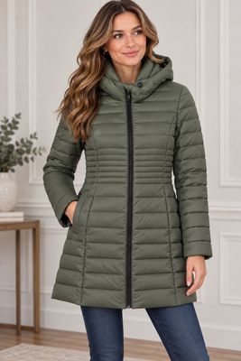 8568311 Ladies long ultralight puff jacket