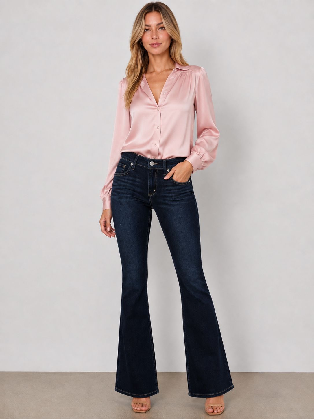L93719CVS482 Suki bottcut curvy mid rise jeans