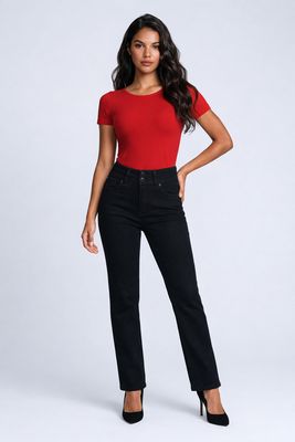 2719-7461-99 High waist slim leg shape up jean