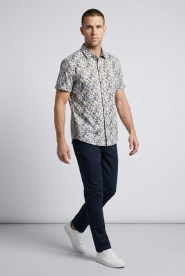 7664633 Geometric S/S button shirt w/chest pocket