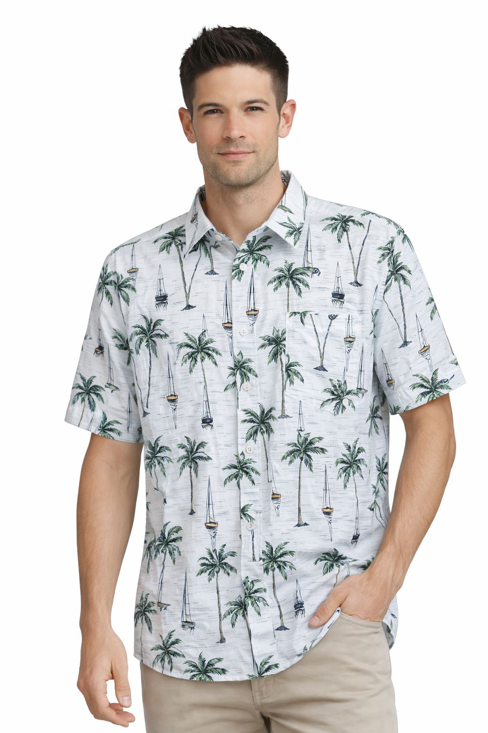 7664654 Poly/spandex 4 way stretch button shirt with collar