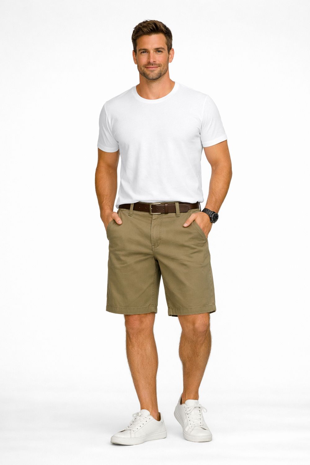 7665506 super flex solid bermuda short w/10 inch inseam