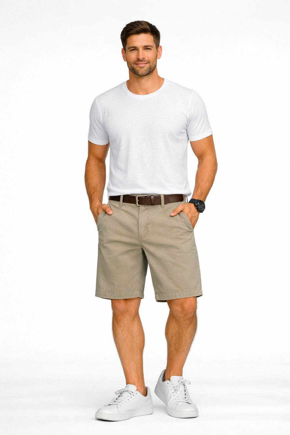 7665506 super flex solid bermuda short w/10 inch inseam