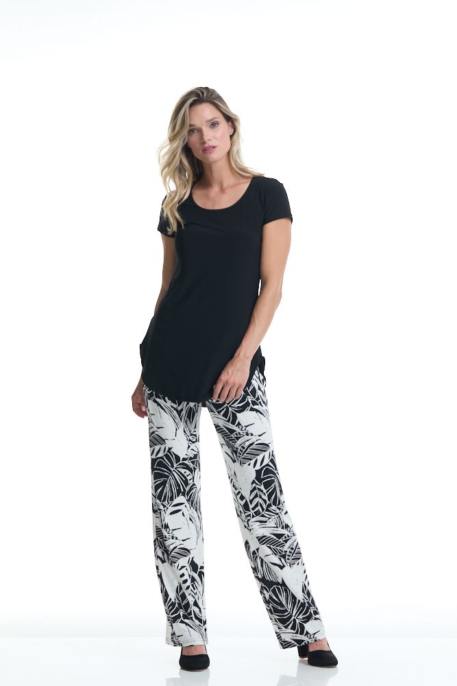 PL-01 printed elastic waist pant