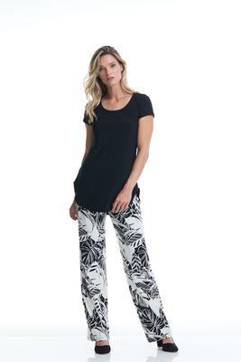 PL-01 printed elastic waist pant