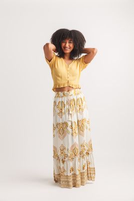 PT-20109 Cropped short sleeve top