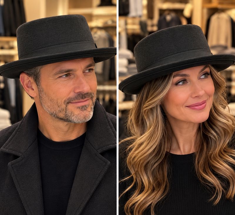 HT603-BK Unisex adjustable fedora hat