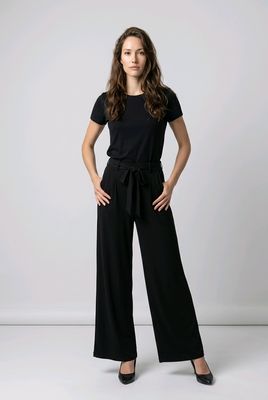 VC9250 Ladies wide leg pant w/belt and pockets