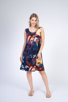 1015 sleeveless print dress