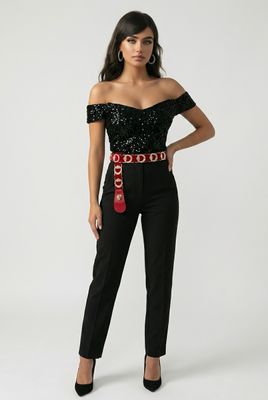 BE-80301 stretch bling belt