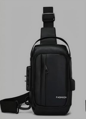 BA-606 Leather sling bag with lock