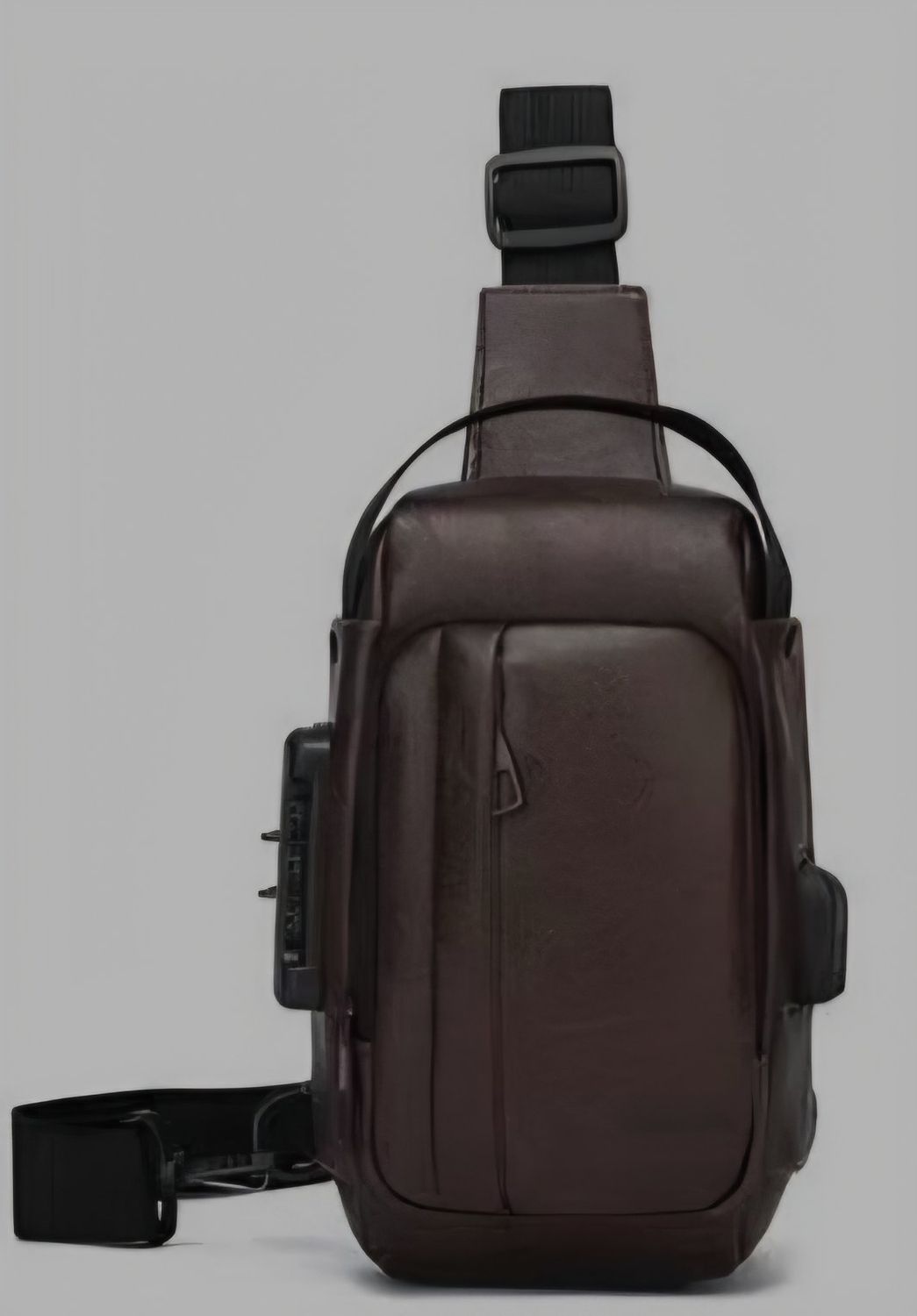 BA-606 Leather sling bag with lock