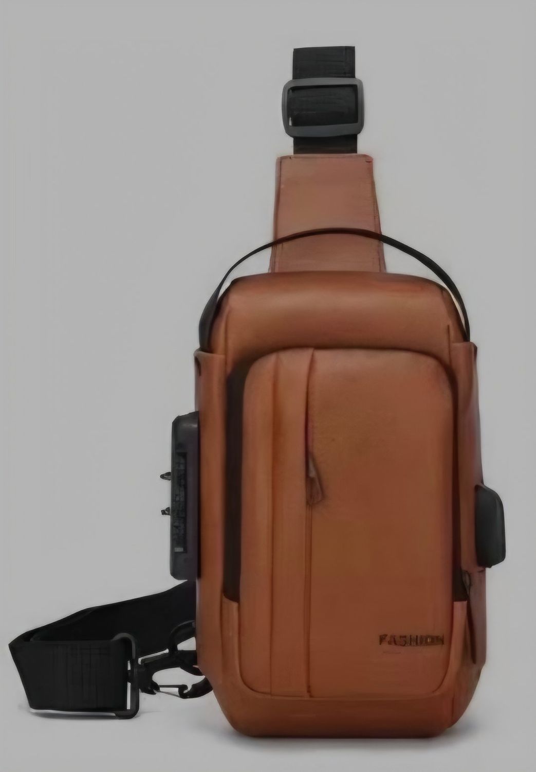 BA-606 Leather sling bag with lock