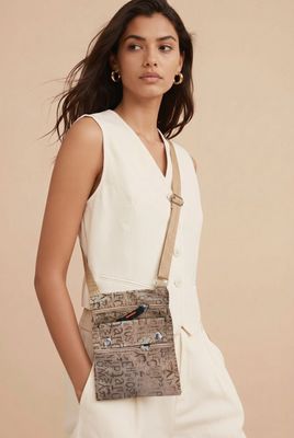 CL-13023 cross body printed signature letter bags