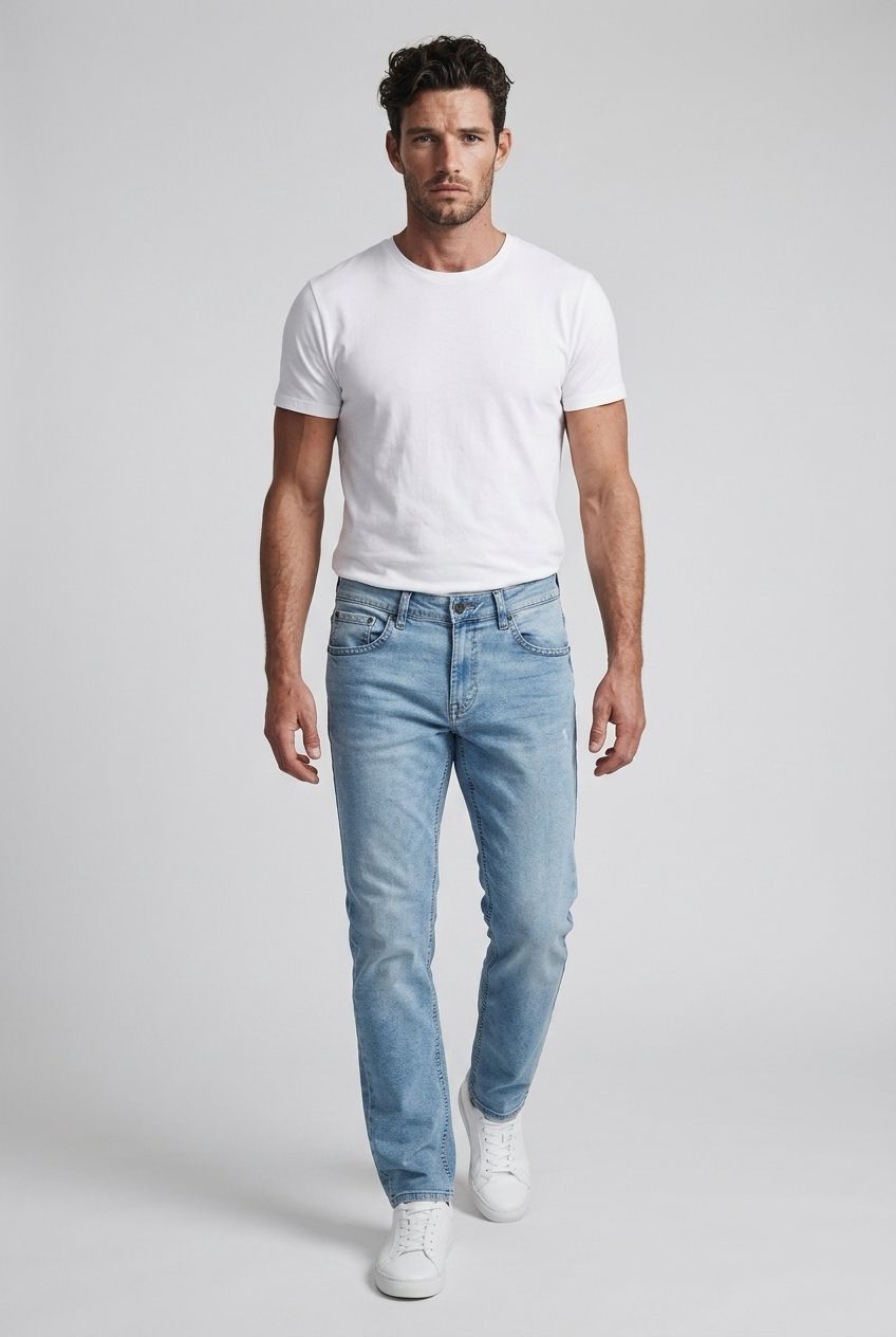 3641-7606-90 Regular fit, low waist slightly tappered leg jean