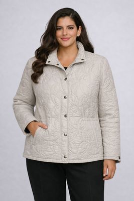 AM639 Reversible quilted look jacket with pockets