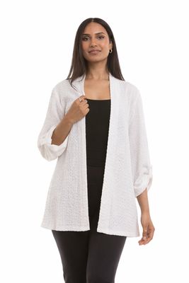 NL-84208 Ladies 3/4 sleeve open cardigan cover up