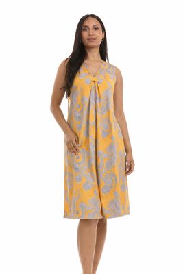 NL-84228 Sleeveless print aline dress