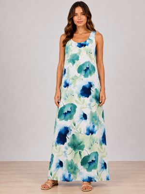 MOQ7021  Florida keys printed maxi dress