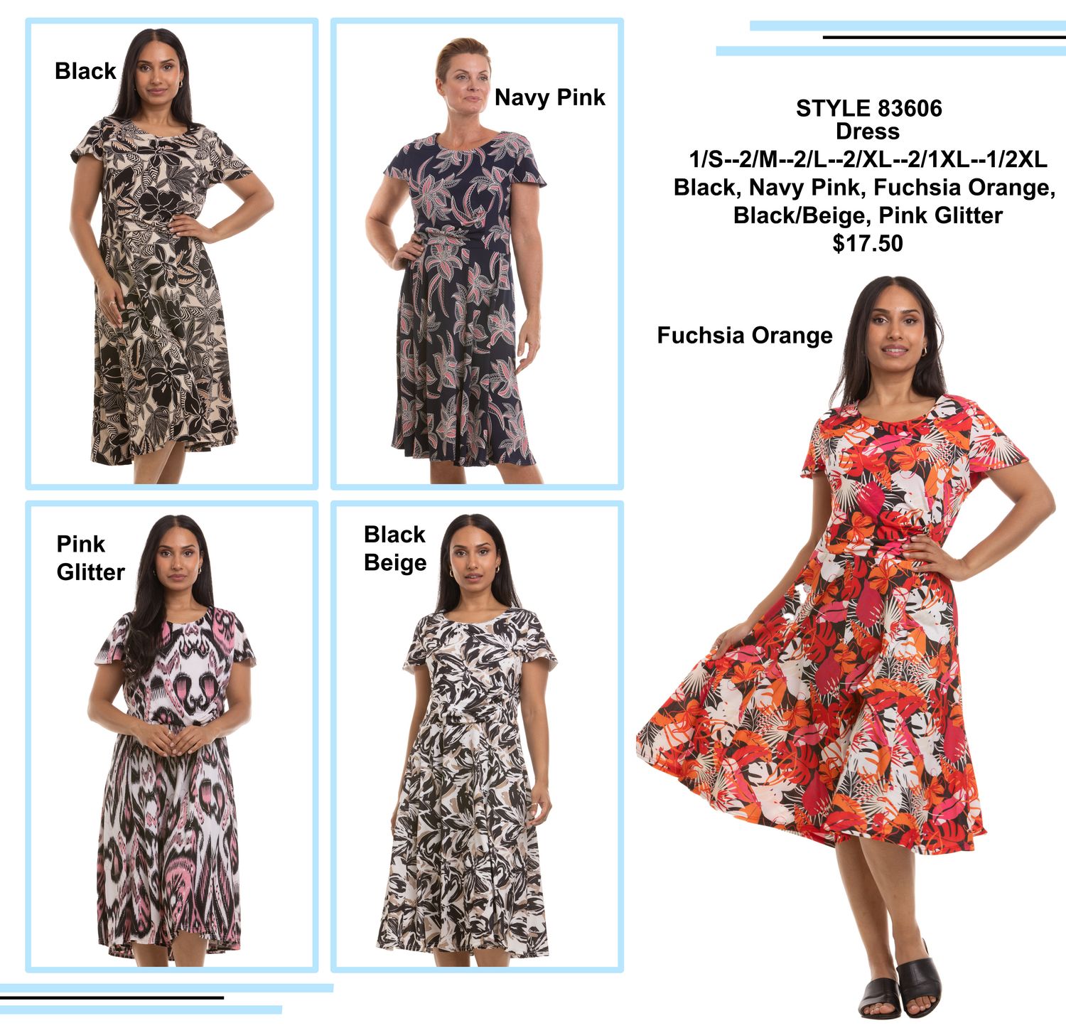 NL-83606 Short sleeve print dress with rouching