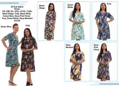 NL-83672 Short sleeve round neck printed dress