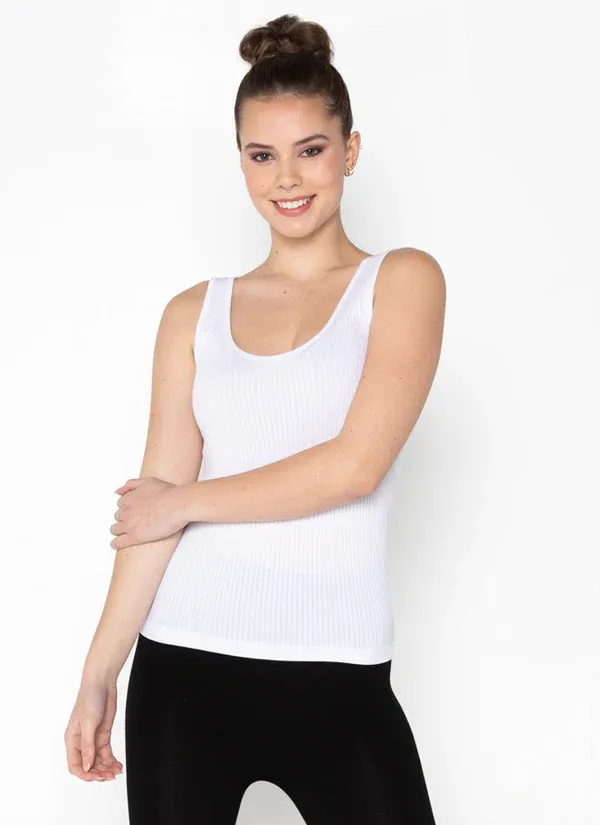CERT1212 Seamless ribbed tank top made from