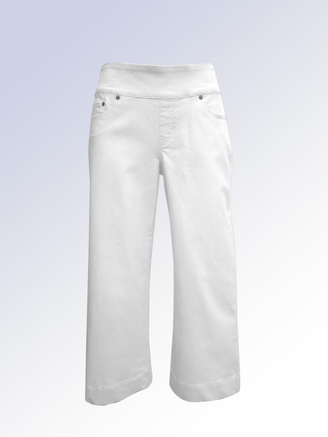 8666035 Pull-on stretch wide leg cropped jean 