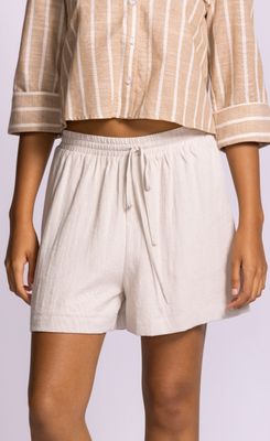 SH-90133BL Elastic waist shorts with drawstring