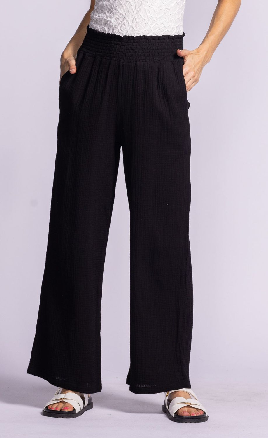 PA-41302 Wide leg dress pant with pockets