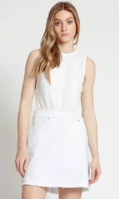 8660003 Pull-on denim skort