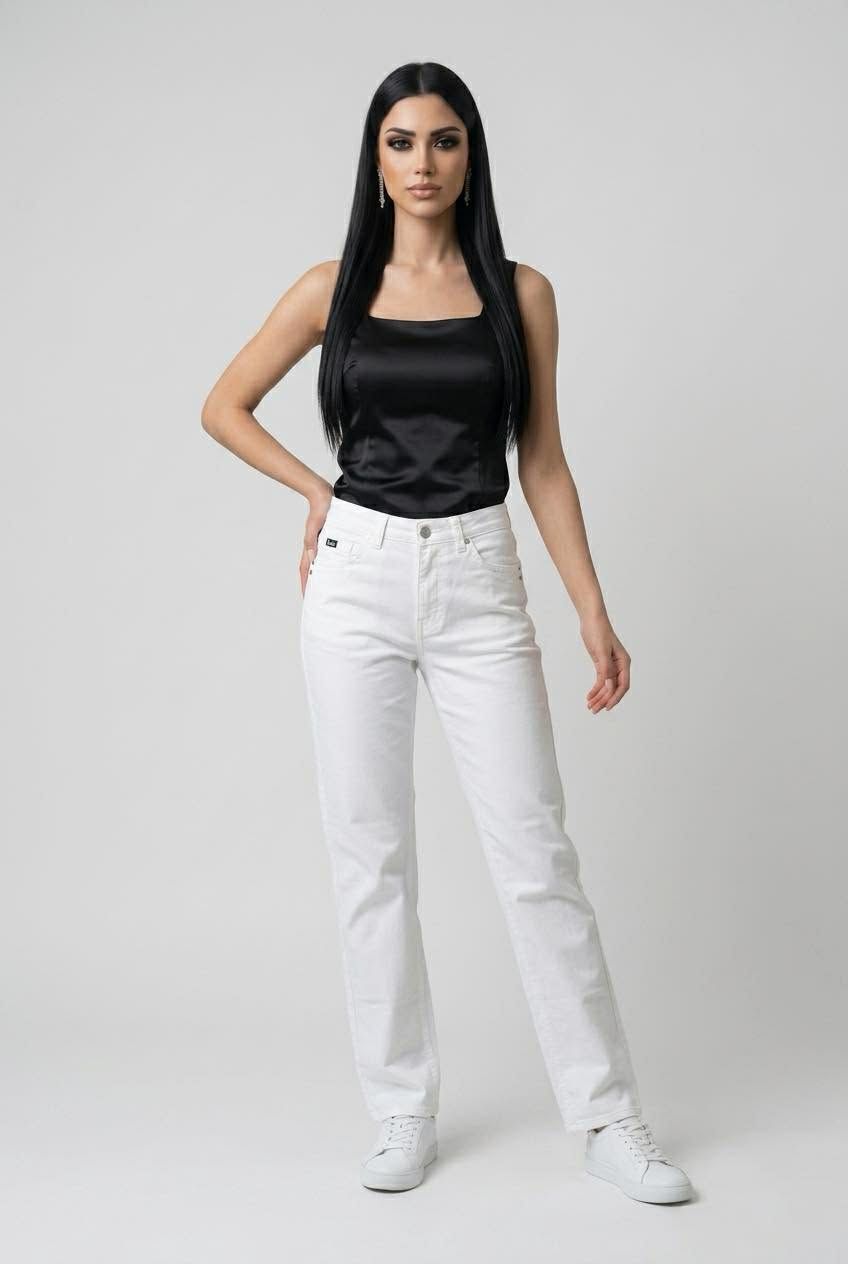 2161-7802-01 Wide leg extensible stretch waist jean