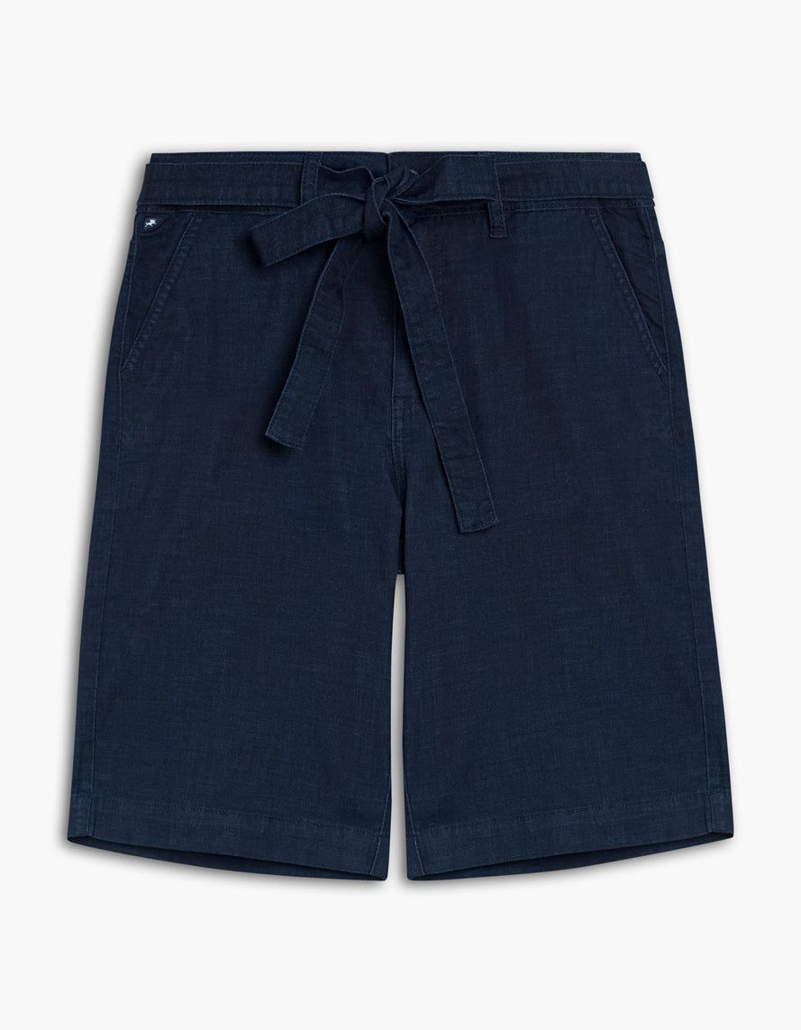 2909-6818-00 Erika bermuda denim short with belt and pockets