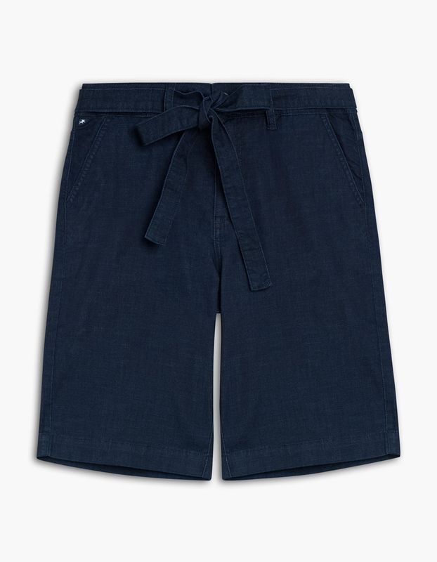 2909-6818-00 Erika bermuda denim short with belt and pockets