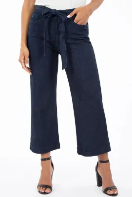 2976-6818-00 Light weight goucho denim w/belt and pockets