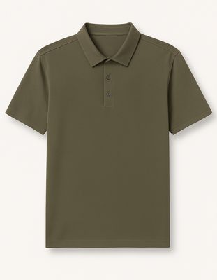 1328 Lightly patterned short sleeve polo shirt