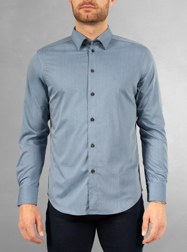 121689 Men's long sleeve button shirt
