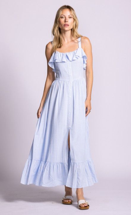 DR-2922201BL  Striped Caprice dress