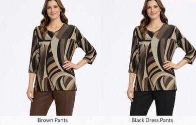 4251 Round neck 3/4 sleeve print top