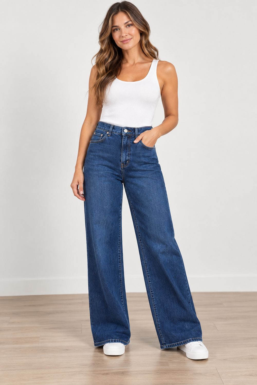 2146-6995-05 High waist wide leg Luna Jeans