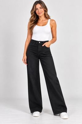 2161-7802-00 Wide leg extensible stretch waist jean