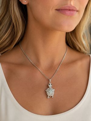 NL050-A9835-S Turtle pendant necklace