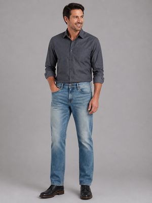 7669721 Men's 5 pocket straight fit jeans 32 inch leg
