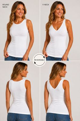 CEBT1115 bamboo mix reversible cami/tank