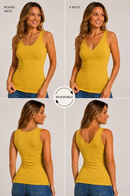 CEBT1115 bamboo mix reversible cami/tank