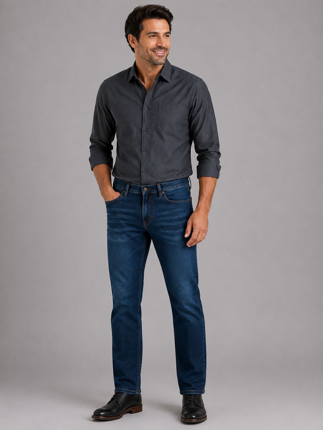 7669733 Men's 5 pocket shtraight fit jean