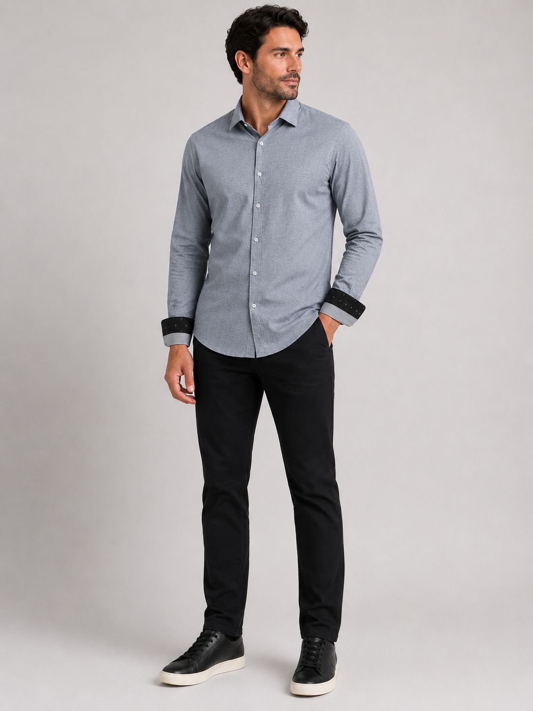 7764195 Long sleeve easy care solid button shirt