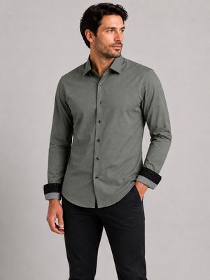 7764195 Long sleeve easy care solid button shirt